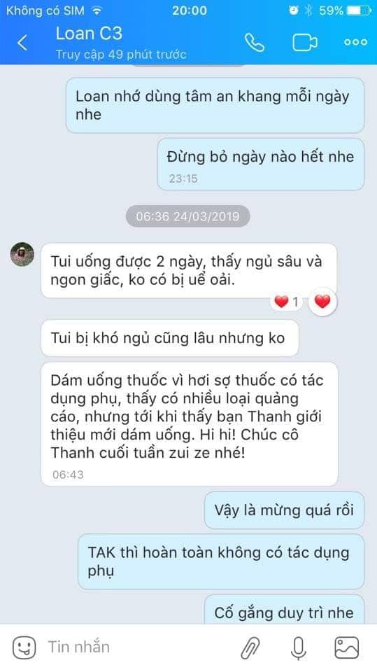 Feeback khách hàng sử dụng Tâm An Khang 01